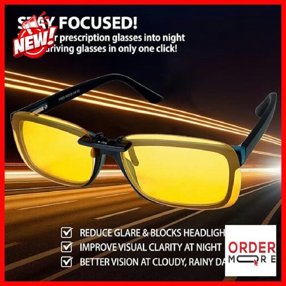 Clip-On Polarized Night Vision Driving Sunglasses UV 400 Protection main image 8